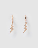 Izoa Stormi Huggie Earrings Rose Gold