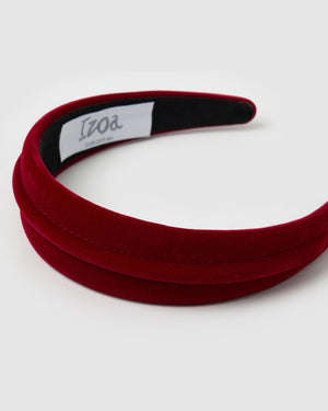 Izoa Tamara Headband Red Velvet