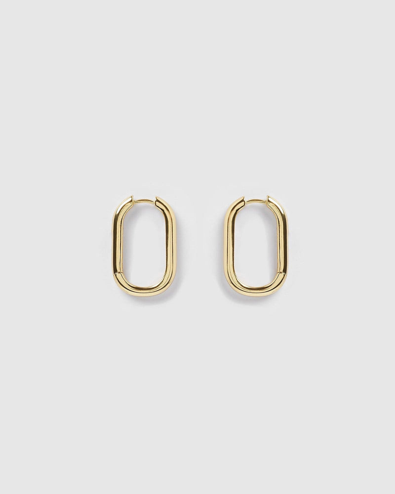 Izoa Tessa Hoop Earrings Gold