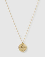 Izoa Two Moons Coin Necklace Gold