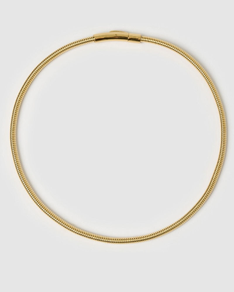 Izoa Vala Snake Chain Necklace Gold