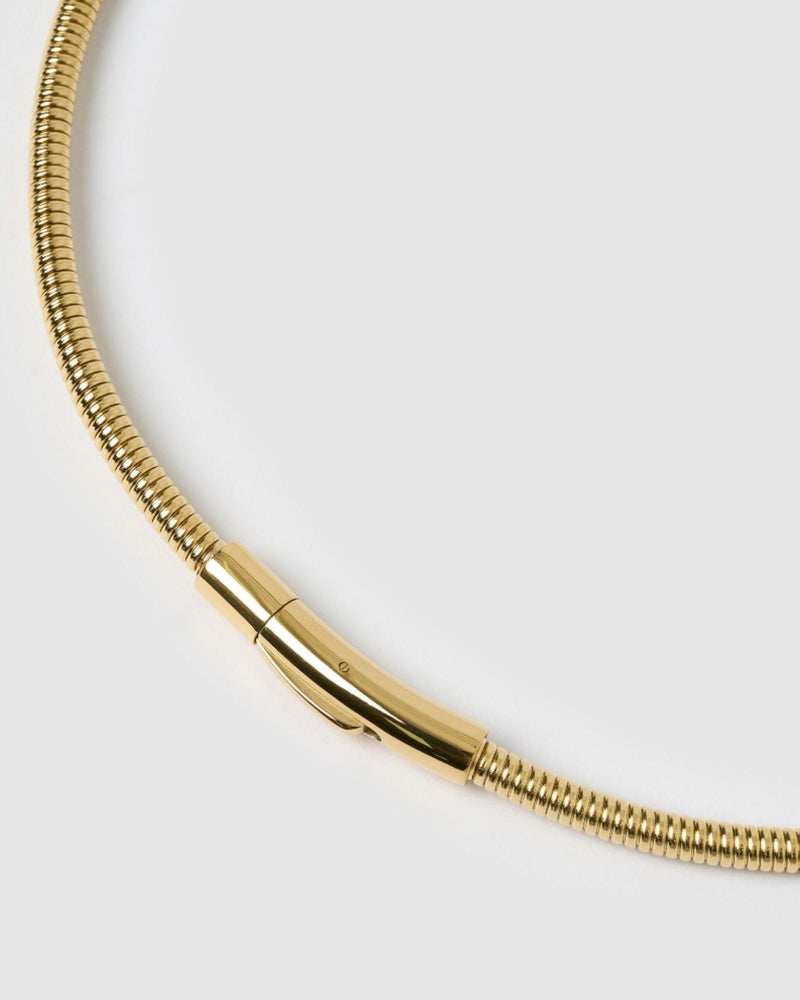 Izoa Vala Snake Chain Necklace Gold