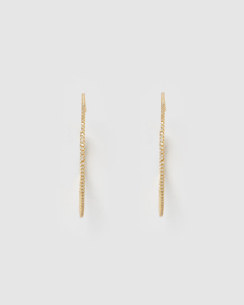 Izoa Valeria Hoop Earrings Gold