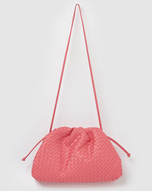 Izoa Vincenza Woven Bag Hot Pink