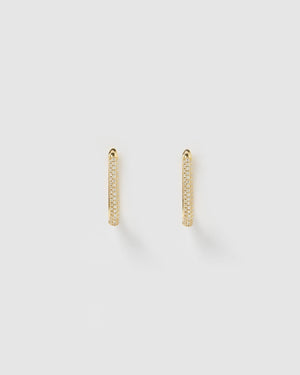 Izoa Voleta Hoop Earrings Gold