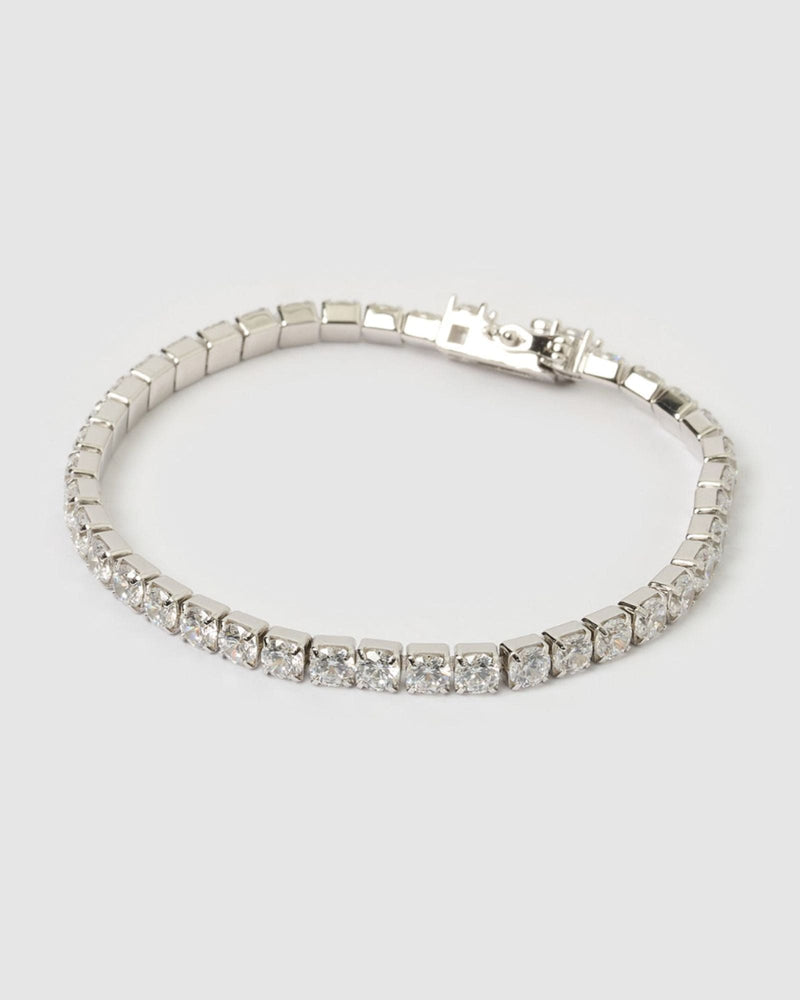 Izoa Willow Tennis Bracelet Silver