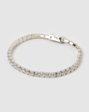 Izoa Willow Tennis Bracelet Silver