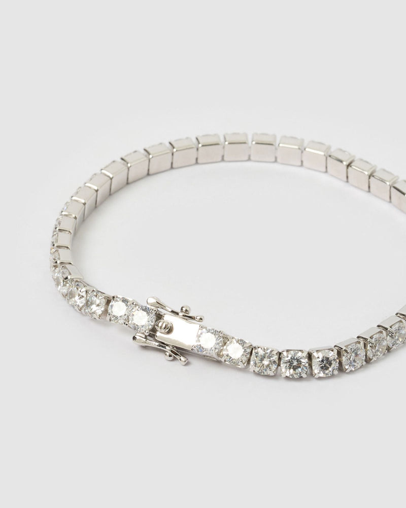 Izoa Willow Tennis Bracelet Silver