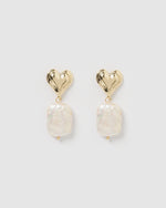 Izoa Youllie Earrings Gold Pearl