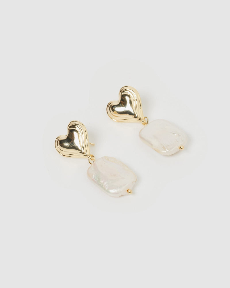 Izoa Youllie Earrings Gold Pearl