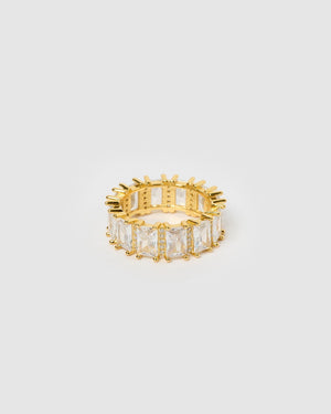 Izoa Aaliyah Ring Gold Clear