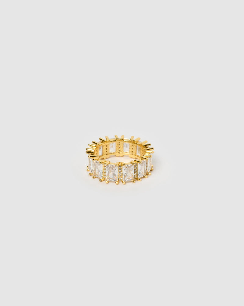 Izoa Aaliyah Ring Gold Clear