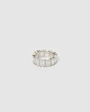 Izoa Aaliyah Ring Silver Clear