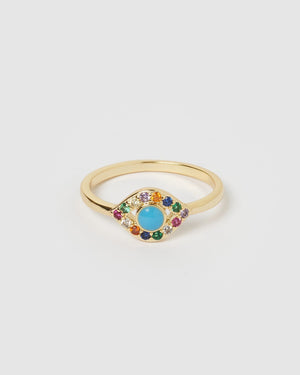 Izoa Jordana Eye Ring Gold