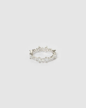 Izoa Lyla Ring Silver Clear