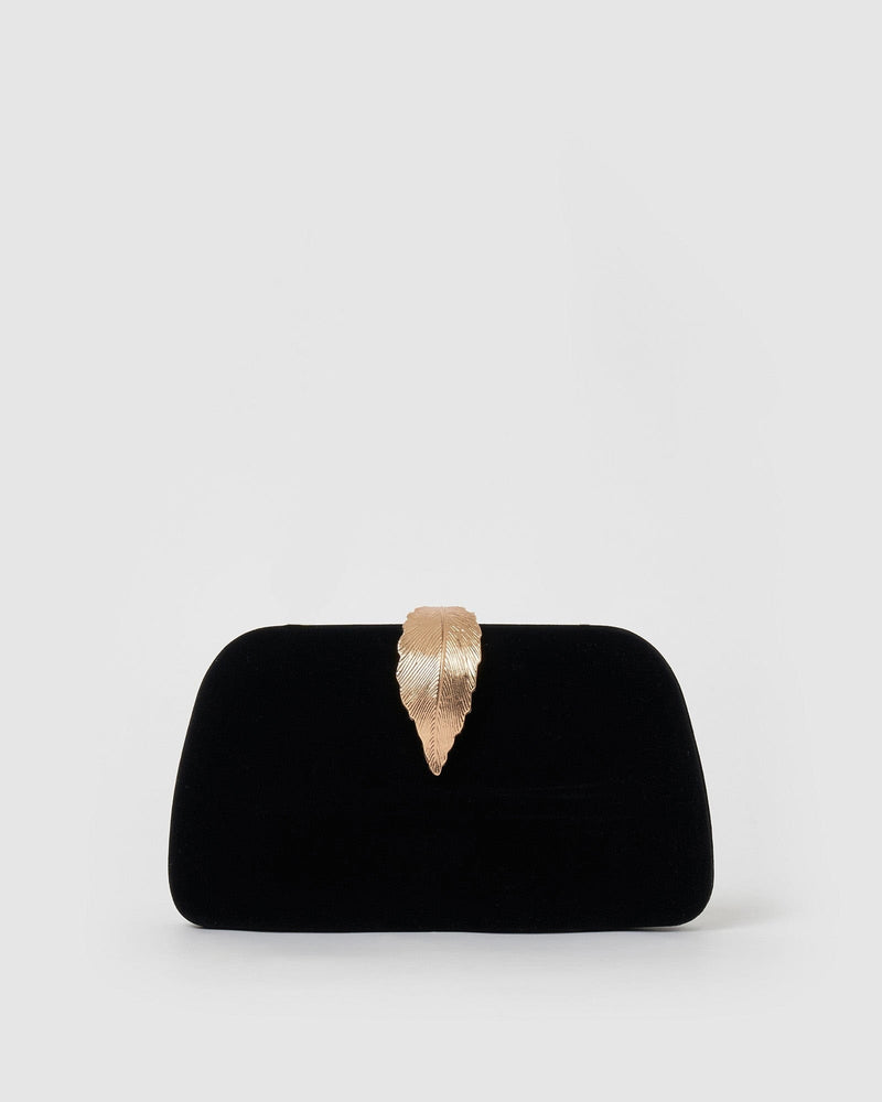 Izoa Rebecca Clutch Black Velvet