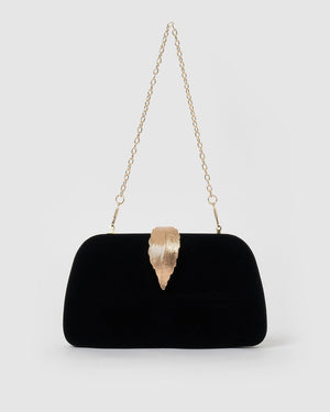 Izoa Rebecca Clutch Black Velvet