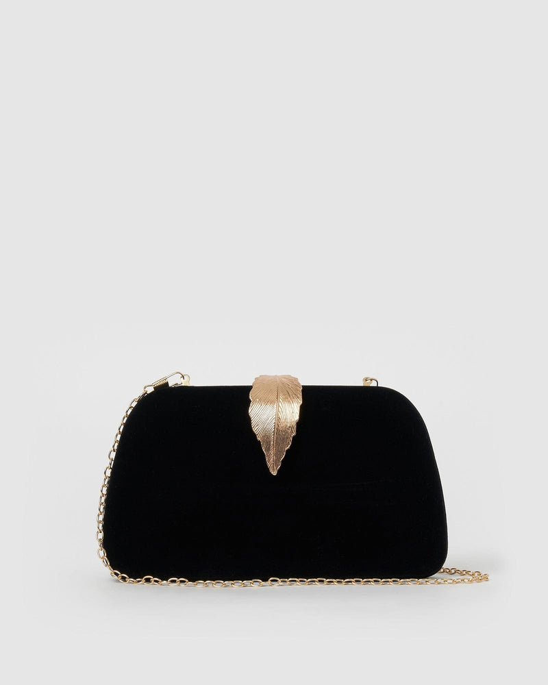 Izoa Rebecca Clutch Black Velvet