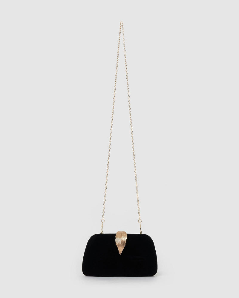 Izoa Rebecca Clutch Black Velvet