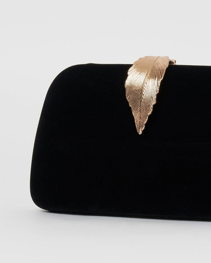 Izoa Rebecca Clutch Black Velvet