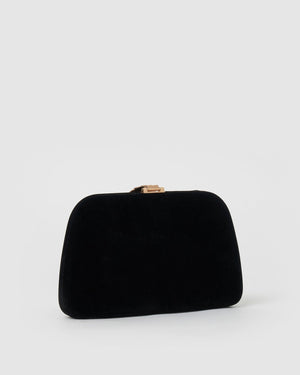 Izoa Rebecca Clutch Black Velvet