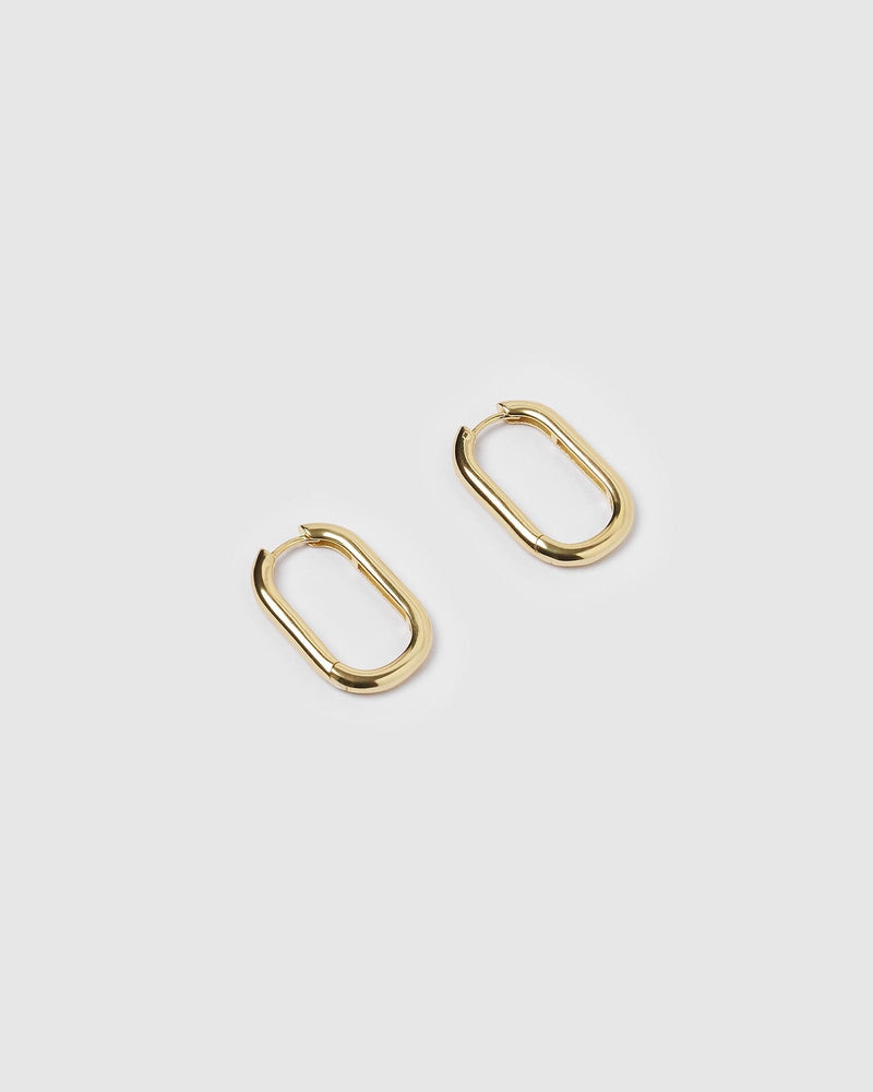 Izoa Tessa Hoop Earrings Gold