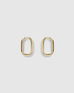 Izoa Tessa Hoop Earrings Gold